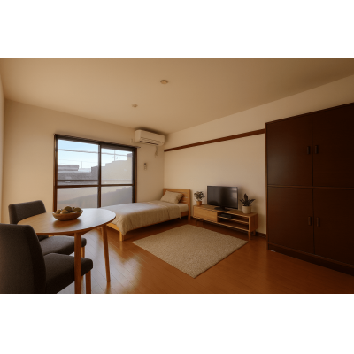 富士市駅周辺！家具家電Wifi・駐車場無料！広々1Dk! TM66の物件間取り図