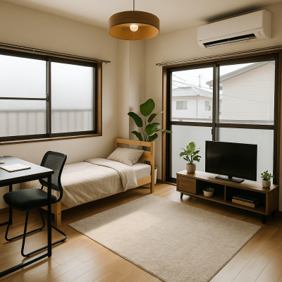 Wifi＆駐車場無料!家具家電付!立会不要!リモート完結!TM77の物件間取り図