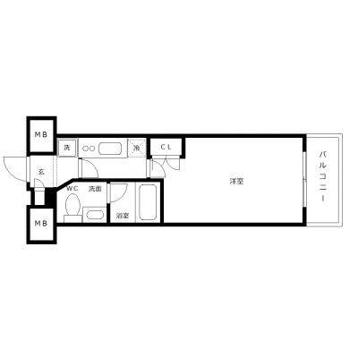 OneLife横浜弘明寺プレスト【★独立洗面・2口コンロ・浴室乾燥付】の物件間取り図