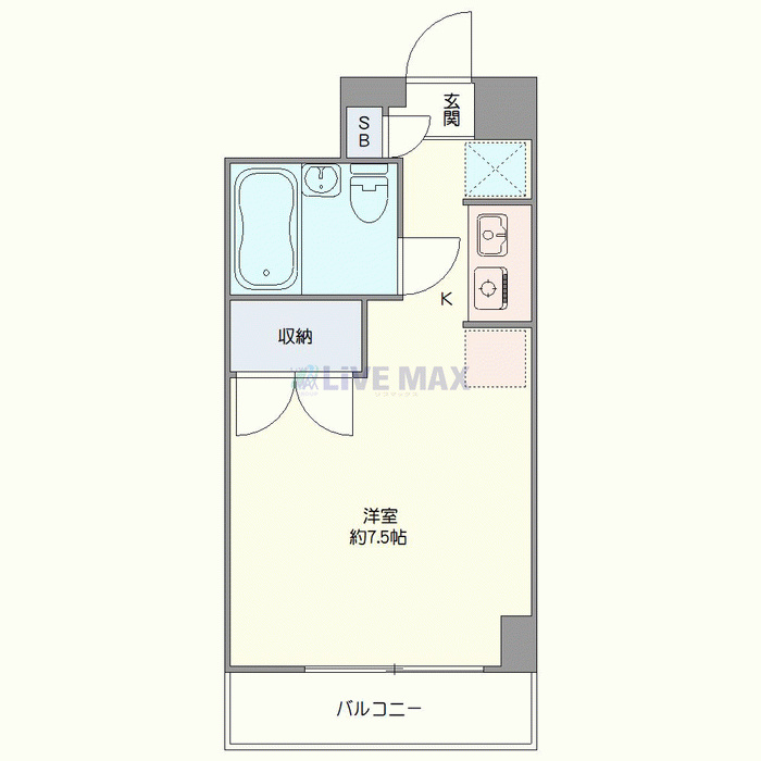 マンスリーリブマックス立川コンテス△『禁煙ルーム』【1名入居限定】≪スマートシリーズ≫の物件間取り図