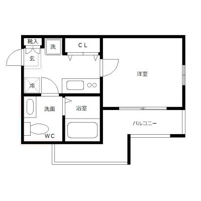 OneLife西横浜フィーネ【★禁煙ルーム・浴室乾燥機付・独立洗面台】の物件間取り図