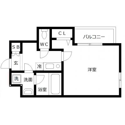 OneLife浅間町駅前ムーン＜TYPE1＞【 ★全室角部屋・駅2分】の物件間取り図