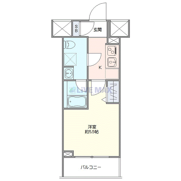 グッドステイ西川口NORTH◆『禁煙ルーム・Wi-Fi無制限・独立洗面・浴室乾燥付』【ハイクラス】の物件間取り図