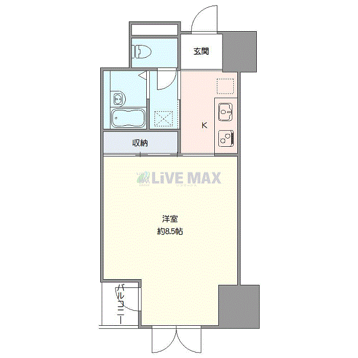 グッドステイ仙台イーストン■『禁煙ルーム・25平米・浴室乾燥付』【ベーシック】の物件間取り図