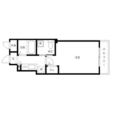 OneLife横浜関内【★オートロック、バス・トイレ別、2口コンロ】の物件間取り図