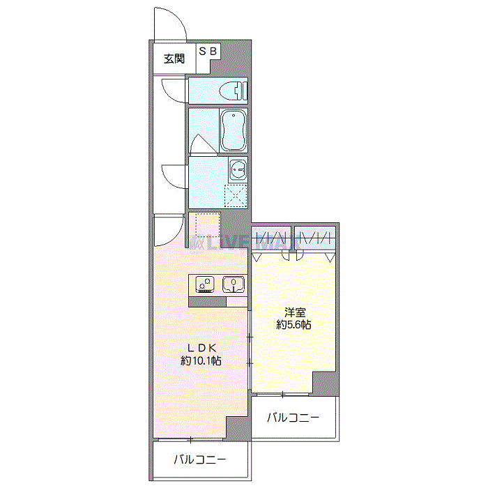 グッドステイ駒込NORTHレジデンス△『禁煙ルーム・1LDK・Wi-Fi無制限・ドラム式洗濯機・追い焚き機能』【デラックス】の物件間取り図