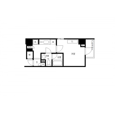 OneLife川崎グラス【▼バストイレ別、オートロック付】の物件間取り図