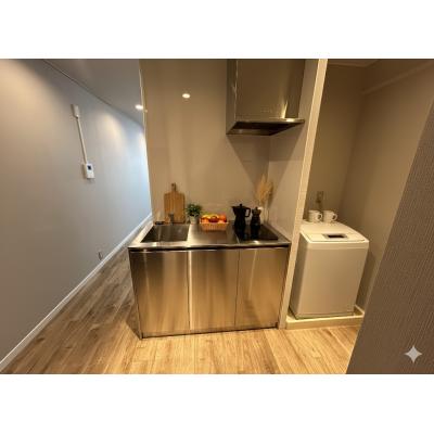 ✨ Wi-Fi無料 📶 名鉄岐阜駅徒歩10分 🚋 家具家電付 ✨オシャレなキッチンが魅力 　🔶マンスリーベースＪＰ🔶【003】の物件間取り図