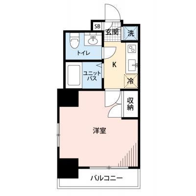 【✨🎁12月入居限定SALE🎁✨】【禁煙🚭】マイナビSTAY勝どき　406の間取り図