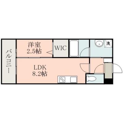 マンスリー大津町3の物件間取り図