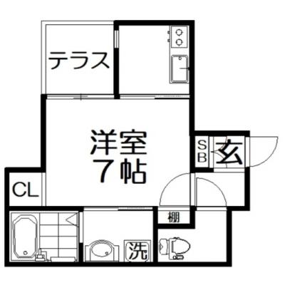 ★SステイEASE香里園 【禁煙ルーム・１K・Wi-Fi無料】★独立洗面台・浴室乾燥機・ウォシュレットなど設備充実★ペット可★の物件間取り図