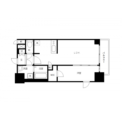 OneLife名古屋栄ブリオ＜TYPE2＞【★1LDK・Wi-Fi対応・設備充実】の間取り図