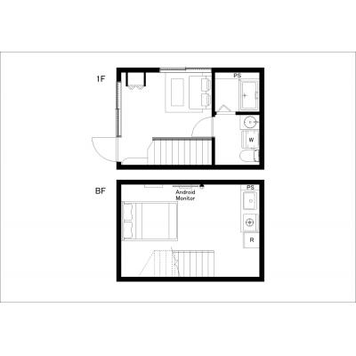 渋谷駅まで徒歩圏内/2023年築の綺麗なお部屋/広々メゾネット/HJ PLACE SHIBUYA 101の物件間取り図