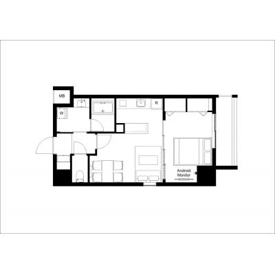 菊川駅徒歩8分！/家具・家電完備/Wi-Fi完備/プレール・ドゥーク菊川301の物件間取り図