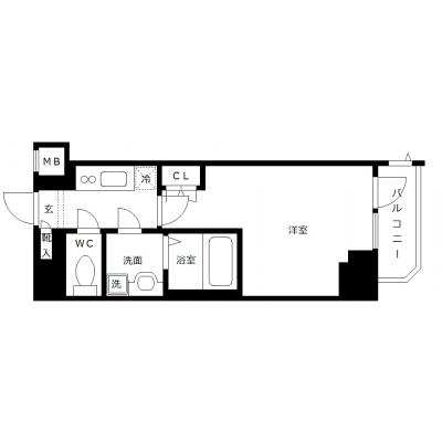 OneLife坂東橋【★禁煙ルーム・独立洗面台・浴室乾燥機付】の間取り図
