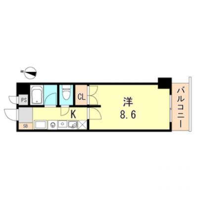トラスト六甲道3【関西スーパー近く！JR六甲道駅6分】の物件間取り図
