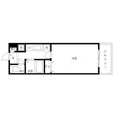 OneLife新横濱イール【★バス・トイレ別、浴室乾燥機付】の間取り図