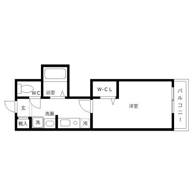 OneLife二俣川WEST【★禁煙ルーム・バストイレ別・浴室乾燥機付】の間取り図