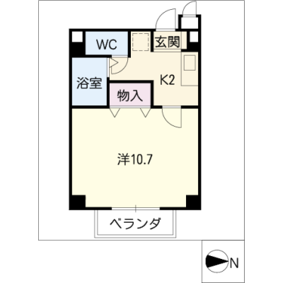 アルDEスリー豊橋駅　401の間取り図