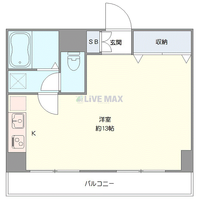 マンスリーリブマックス鷺沼SOUTH■『禁煙ルーム・1R・30平米』【1名入居限定】≪スタンダードシリーズ≫の間取り図