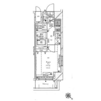【✨🎁12月入居限定SALE🎁✨】【禁煙🚭】マイナビSTAYミライエ勝どき　316の物件間取り図