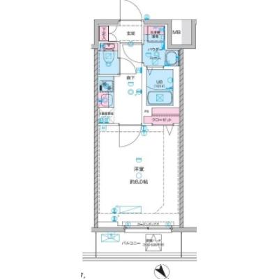 【🎍年末年始大感謝祭🎍】【禁煙🚭/Wi-Fi無料🌐】マイナビSTAYステーションリンク青砥　308の間取り図