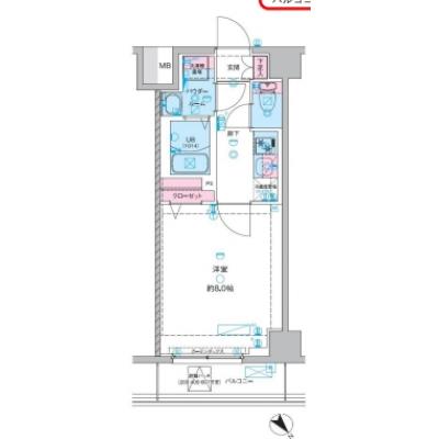 【🎍年末年始大感謝祭🎍】【禁煙🚭/Wi-Fi無料🌐】マイナビSTAYステーションリンク青砥　411の間取り図