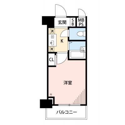 ◆パシオン大阪南森町１０【３駅（大阪天満宮・南森町・天満橋）アクセス可能！スーパー徒歩１分！アクセス◎】の間取り図