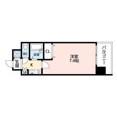◆パシオン大阪難波４０【四ツ橋駅徒歩８分！立地◎】 203号室の間取り図