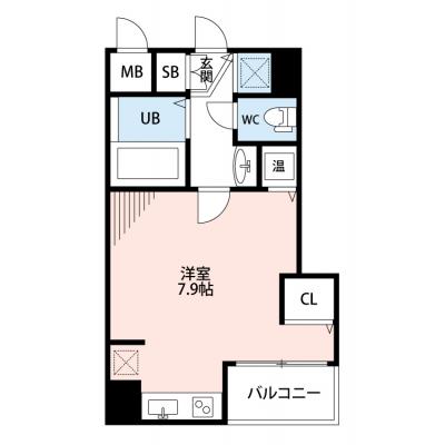 ◆パシオン大阪難波５０【トイレ・バス別・オートロック】 の間取り図