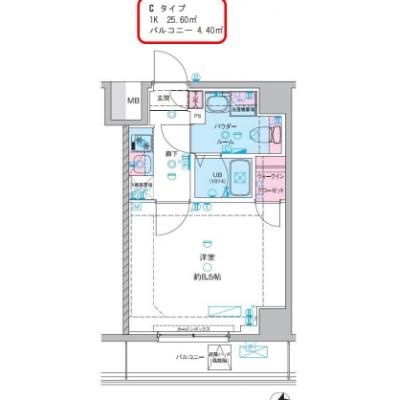 【🎍年末年始大感謝祭🎍】【禁煙🚭/Wi-Fi無料🌐】マイナビSTAYステーションリンク青砥　503の間取り図