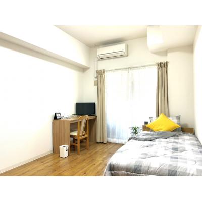 【マンスリープラス上前津】駅徒歩1分×オートロック×バストイレ別🛁 安心快適の築浅好立地1K！の物件間取り図