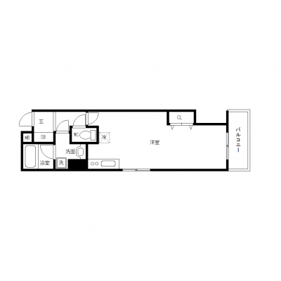 OneLife浅間町駅前ムーン＜TYPE2＞【 ★全室角部屋・駅2分《広めの1Rタイプ》】の物件間取り図