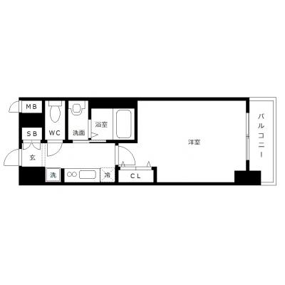OneLife広島八丁堀SOUTH【★オートロック・温水洗浄便座・浴室換気乾燥機】の間取り図