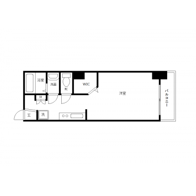 OneLife広島本川町グレース【★オートロック・バストイレ別・独立洗面台】の間取り図
