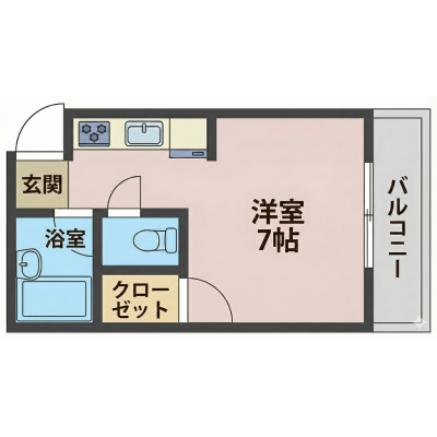 ✨🏰春木駅まで徒歩2分♪ 大阪市内や関西空港へのアクセスも良好🌈🛫家具家電付き🎏の間取り図