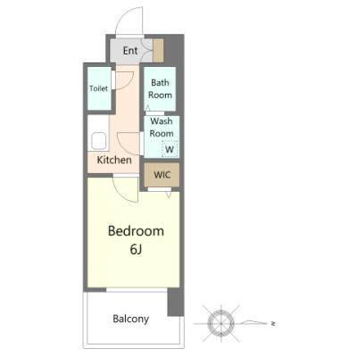 📒出張・研修・転勤等ご相談下さい『大幅割引中』 🖊 レジュールアッシュ京橋［No.1567070］の間取り図