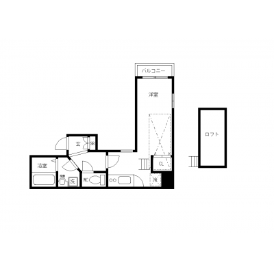 OneLife広島土橋駅前【★バストイレ別・独立洗面台・2口コンロ】の物件間取り図