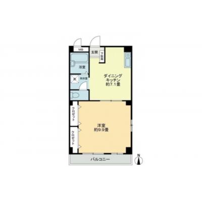 【Alphabed30高松新開】駐車場有・室内無料Wi-Fi・2名入居可・スマートTV導入（Type101）の間取り図