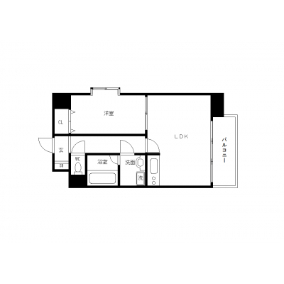 OneLife広島南区役所前【★1LDK・バストイレ別・独立洗面台】の物件間取り図