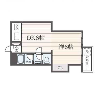 東都マンスリーカーサトレスA【４名入居可！WiFi無料！】1DKの物件間取り図