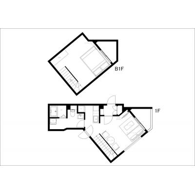 東新宿駅から徒歩6分/新宿駅近くの綺麗なお部屋/家具・家電完備/ルクレ東新宿104の物件間取り図
