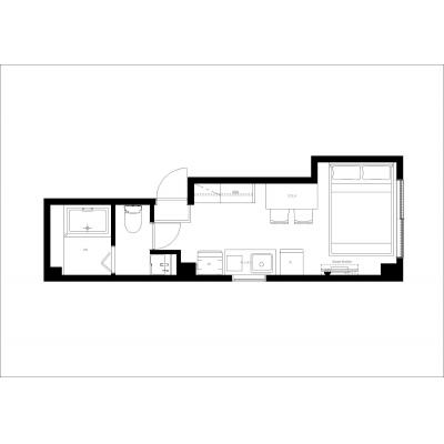 2025年築/王子駅まで徒歩4分/都心までのアクセス良好/GLICION王子201の間取り図