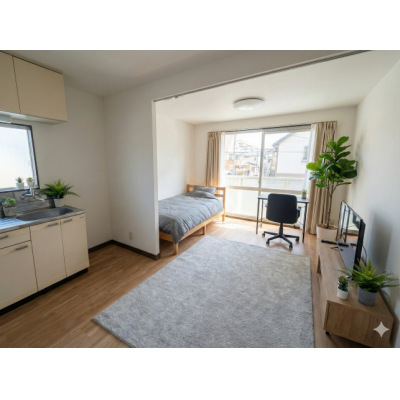 【清水駅徒歩9分】Wi-Fi無料＆家具家電付｜出張・単身の物件間取り図