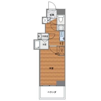 住一　アドバンス心斎橋ラシュレ2店　ダブルルームの間取り図