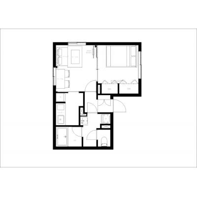 2024年築/徒歩圏内にドン・キホーテ/デスクワークに最適/コンポジット大森 203の物件間取り図