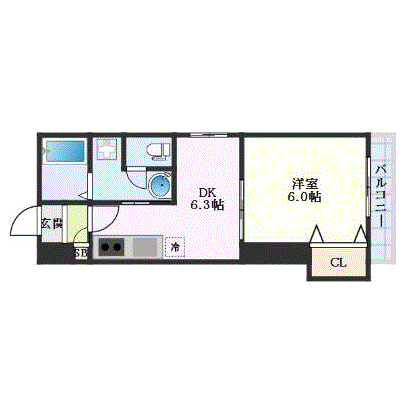 グッドステイ岡山大学病院北ホワイトグレース■【ハイクラス・設備充実】の間取り図