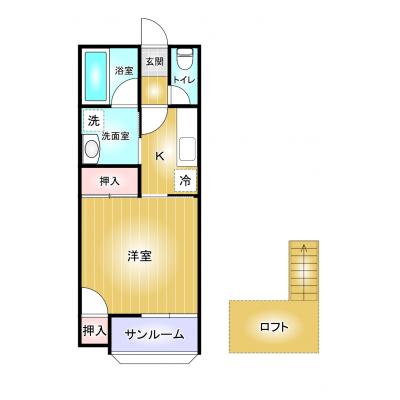 コスパだけじゃない“快適さ重視”マンスリータウン【群馬大学徒歩１２分♪】【周辺環境良好☆】【Wi-Fi無料】ＭＴ前橋荒牧町A203の間取り図