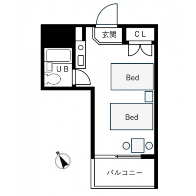 ２月限定キャンペーン！管理費０円！ ２人入居０円！リエス川崎　９階の間取り図