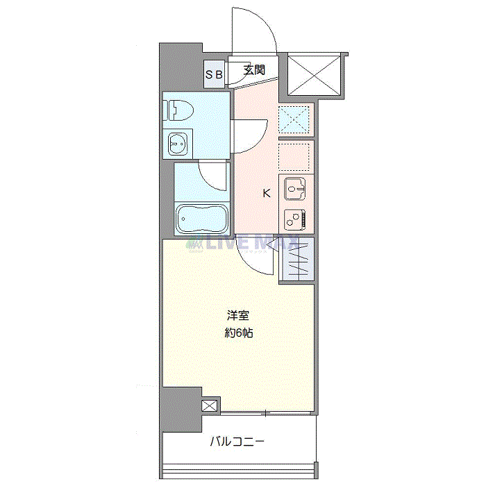 マンスリーリブマックス平塚NORTHⅣ■『禁煙ルーム』【Wi-Fi無制限・独立洗面・浴室乾燥付】≪エクセレントシリーズ≫の間取り図